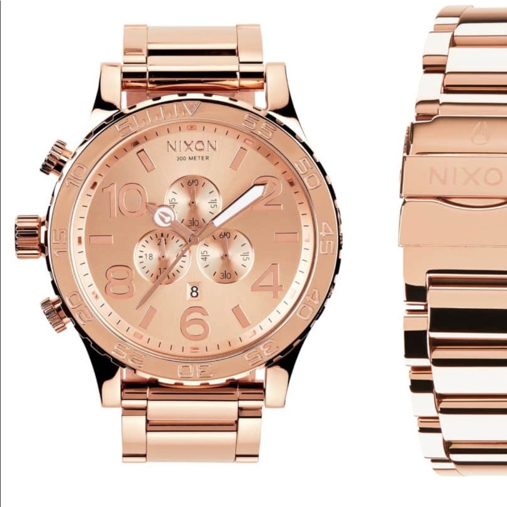 Nixon Chrono 42-20 watch - rose gold